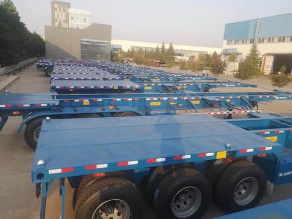 sơ mi rơ mooc xe container 40-45 feet thép t1700