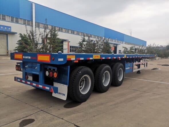 Sơ mi rơ mooc sàn 40-45 feet 3 trục cao cấp thép T1700 siêu cứng 6 Nhà phân phối uy tín mooc sàn junton