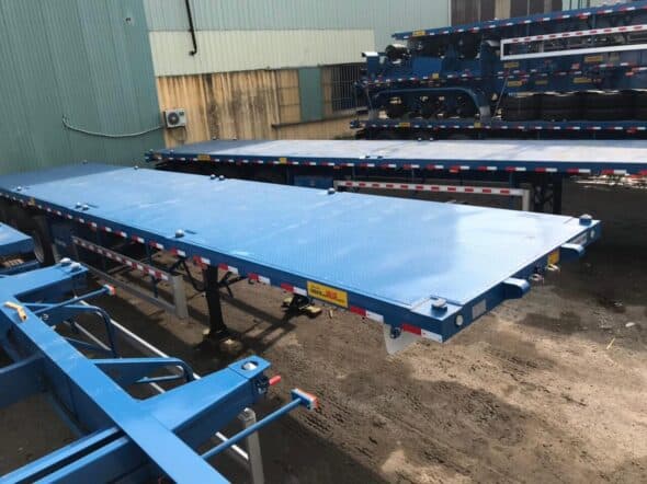 Sơ mi rơ mooc sàn 40-45 feet 3 trục cao cấp thép T1700 siêu cứng 5 Sơ mi rơ mooc sàn 40-45 feet giá tốt nhất