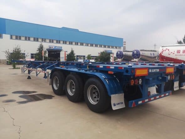 Thép hợp kim sản xuất sơ mi rơ mooc container Junton 40-45 feet