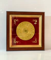 Tranh Trống Đồng Mạ Vàng 24K - Quà Tặng Cao Cấp Sang Trọng 8 tranh trong dong ma vang 4